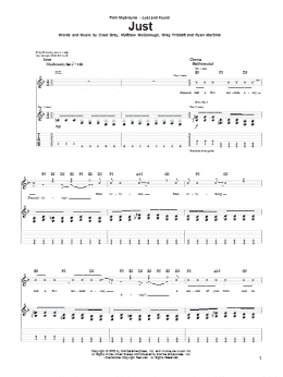 page one of Just (Guitar Tab)