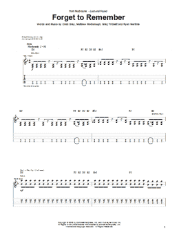 page one of Forget To Remember (Guitar Tab)