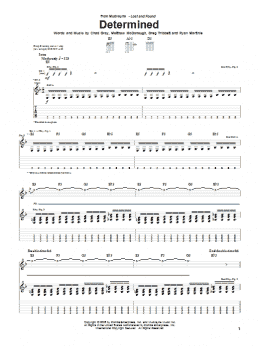 page one of Determined (Guitar Tab)