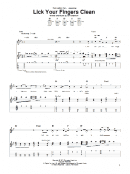 page one of Lick Your Fingers Clean (Guitar Tab)