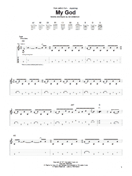 page one of My God (Guitar Tab)
