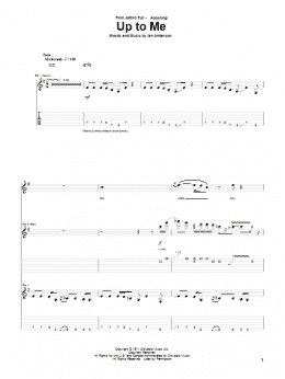 page one of Up To Me (Guitar Tab)