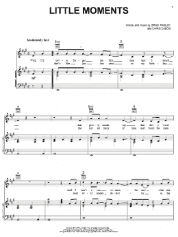 page one of Little Moments (Piano, Vocal & Guitar Chords (Right-Hand Melody))