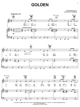 page one of Golden (Piano, Vocal & Guitar Chords (Right-Hand Melody))