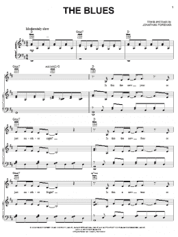page one of The Blues (Piano, Vocal & Guitar Chords (Right-Hand Melody))