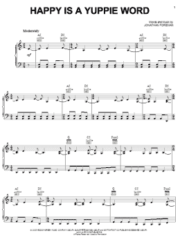 page one of Happy Is A Yuppie Word (Piano, Vocal & Guitar Chords (Right-Hand Melody))