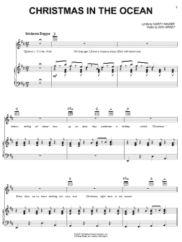 page one of Christmas In The Ocean (Piano, Vocal & Guitar Chords (Right-Hand Melody))