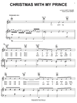 page one of Christmas With My Prince (Piano, Vocal & Guitar Chords (Right-Hand Melody))