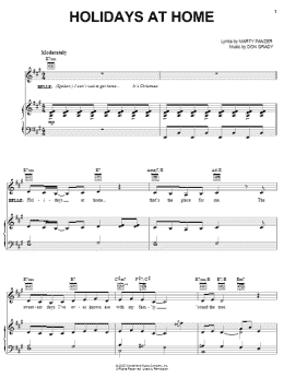 page one of Holidays At Home (Piano, Vocal & Guitar Chords (Right-Hand Melody))