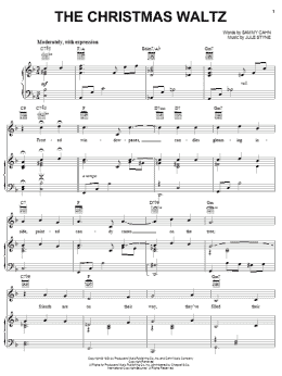 page one of The Christmas Waltz (Piano, Vocal & Guitar Chords (Right-Hand Melody))
