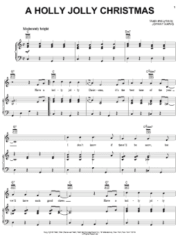 page one of A Holly Jolly Christmas (Piano, Vocal & Guitar Chords (Right-Hand Melody))