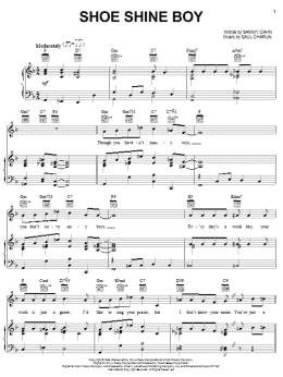 page one of Shoe Shine Boy (Piano, Vocal & Guitar Chords (Right-Hand Melody))
