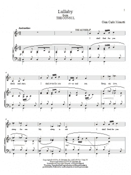 page one of Lullaby (Piano & Vocal)