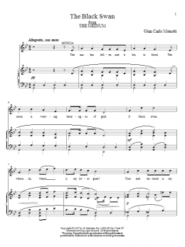 page one of The Black Swan (Piano & Vocal)