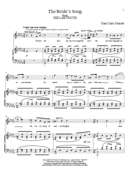 page one of The Bride's Song (Piano & Vocal)