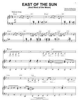 page one of East Of The Sun (And West Of The Moon) (Piano, Vocal & Guitar Chords (Right-Hand Melody))
