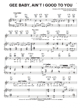 page one of Gee Baby, Ain't I Good To You (Piano, Vocal & Guitar Chords (Right-Hand Melody))