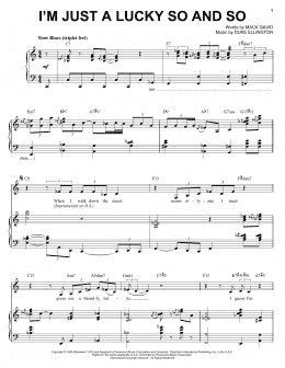 page one of I'm Just A Lucky So And So (Piano, Vocal & Guitar Chords (Right-Hand Melody))