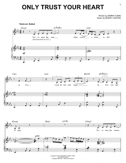 page one of Only Trust Your Heart (Piano, Vocal & Guitar Chords (Right-Hand Melody))