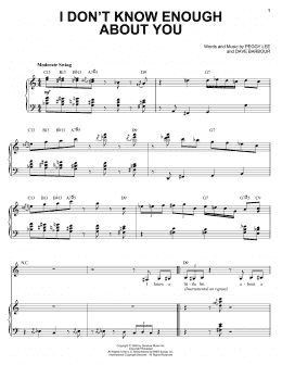 page one of I Don't Know Enough About You (Piano, Vocal & Guitar Chords (Right-Hand Melody))