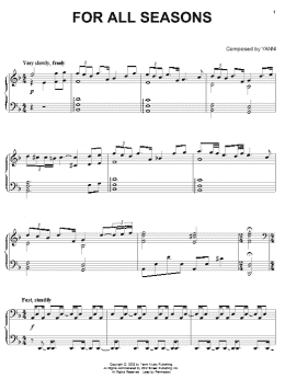 page one of For All Seasons (Piano Solo)