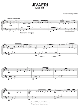 page one of Jivaeri (Jiva-eri) (Piano Solo)