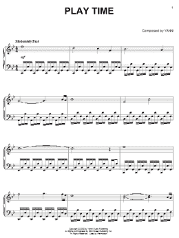 page one of Play Time (Piano Solo)