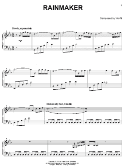 page one of Rainmaker (Piano Solo)