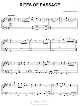 page one of Rites Of Passage (Piano Solo)