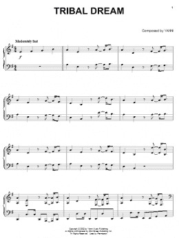 page one of Tribal Dream (Piano Solo)