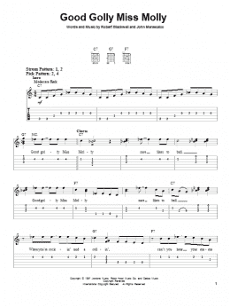 page one of Good Golly Miss Molly (Easy Guitar Tab)