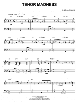 page one of Tenor Madness (Piano Solo)