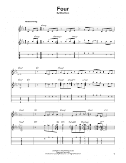 page one of Four (Easy Guitar Tab)