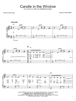 page one of Candle In The Window (Easy Piano)
