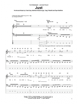 page one of Just (Bass Guitar Tab)