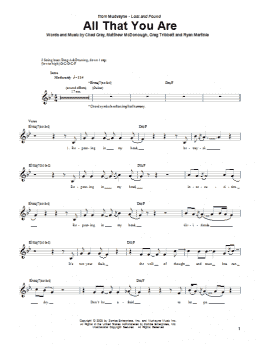 page one of All That You Are (Bass Guitar Tab)