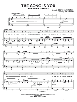 page one of The Song Is You (Piano & Vocal)