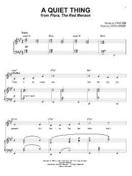 page one of A Quiet Thing (Piano & Vocal)