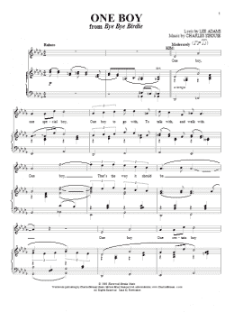 page one of One Boy (Girl) (Piano & Vocal)