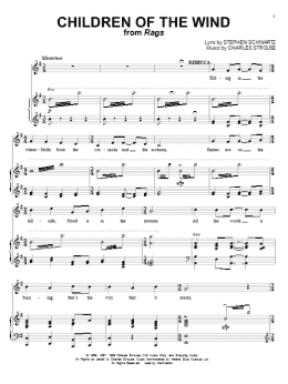 page one of Children Of The Wind (Piano & Vocal)