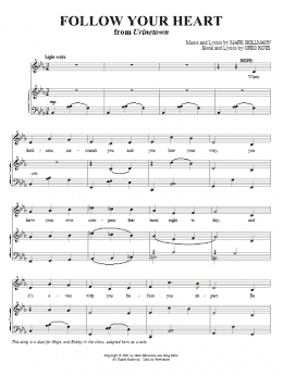 page one of Follow Your Heart (Piano & Vocal)