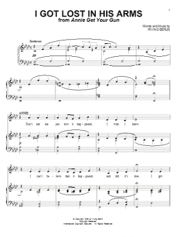 page one of I Got Lost In His Arms (Piano & Vocal)