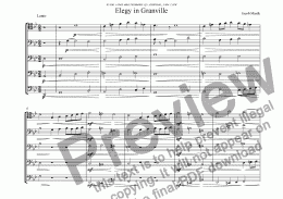 page one of Elegy in Granville (5, or more, Trombones)