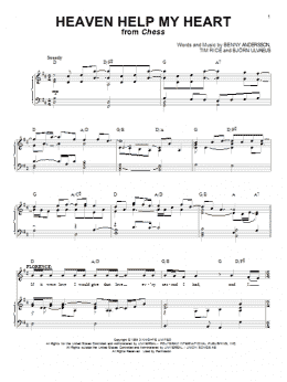 page one of Heaven Help My Heart (Piano & Vocal)