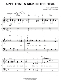 page one of Ain't That A Kick In The Head (Big Note Piano)