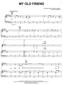page one of My Old Friend (Piano, Vocal & Guitar Chords (Right-Hand Melody))