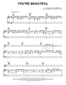 page one of You're Beautiful (Piano, Vocal & Guitar Chords (Right-Hand Melody))