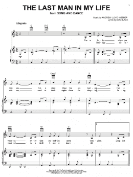 page one of The Last Man In My Life (Piano, Vocal & Guitar Chords (Right-Hand Melody))
