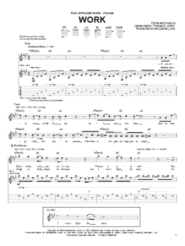 page one of Work (Guitar Tab)