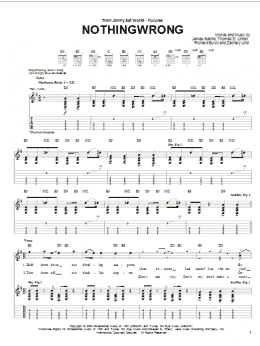 page one of Nothingwrong (Guitar Tab)